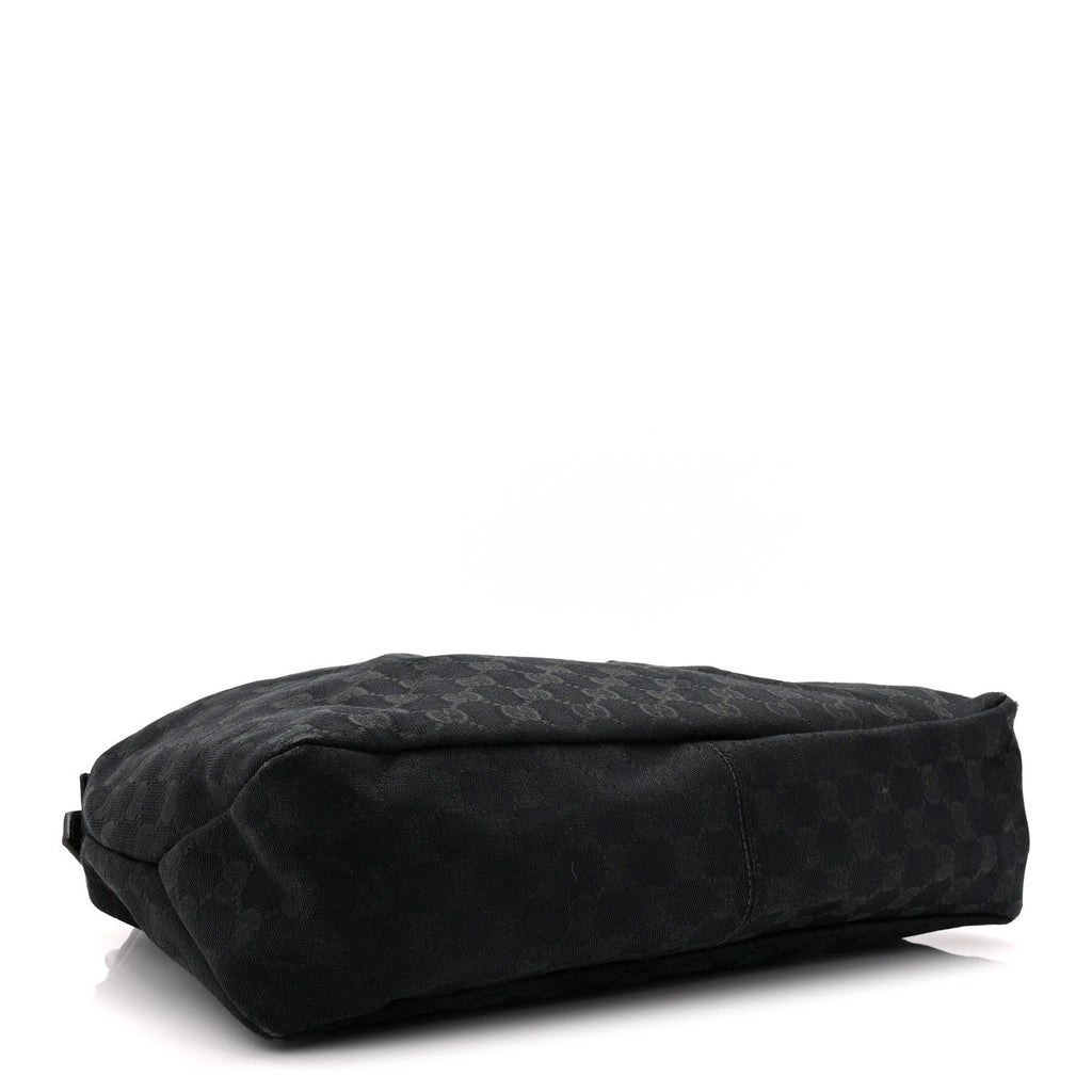 Monogram Medium Horsebit Chain Hobo Black