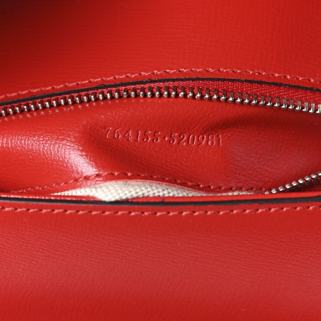 Demetra Small Horsebit 1955 Asymmetric Shoulder Bag New Cherry Red