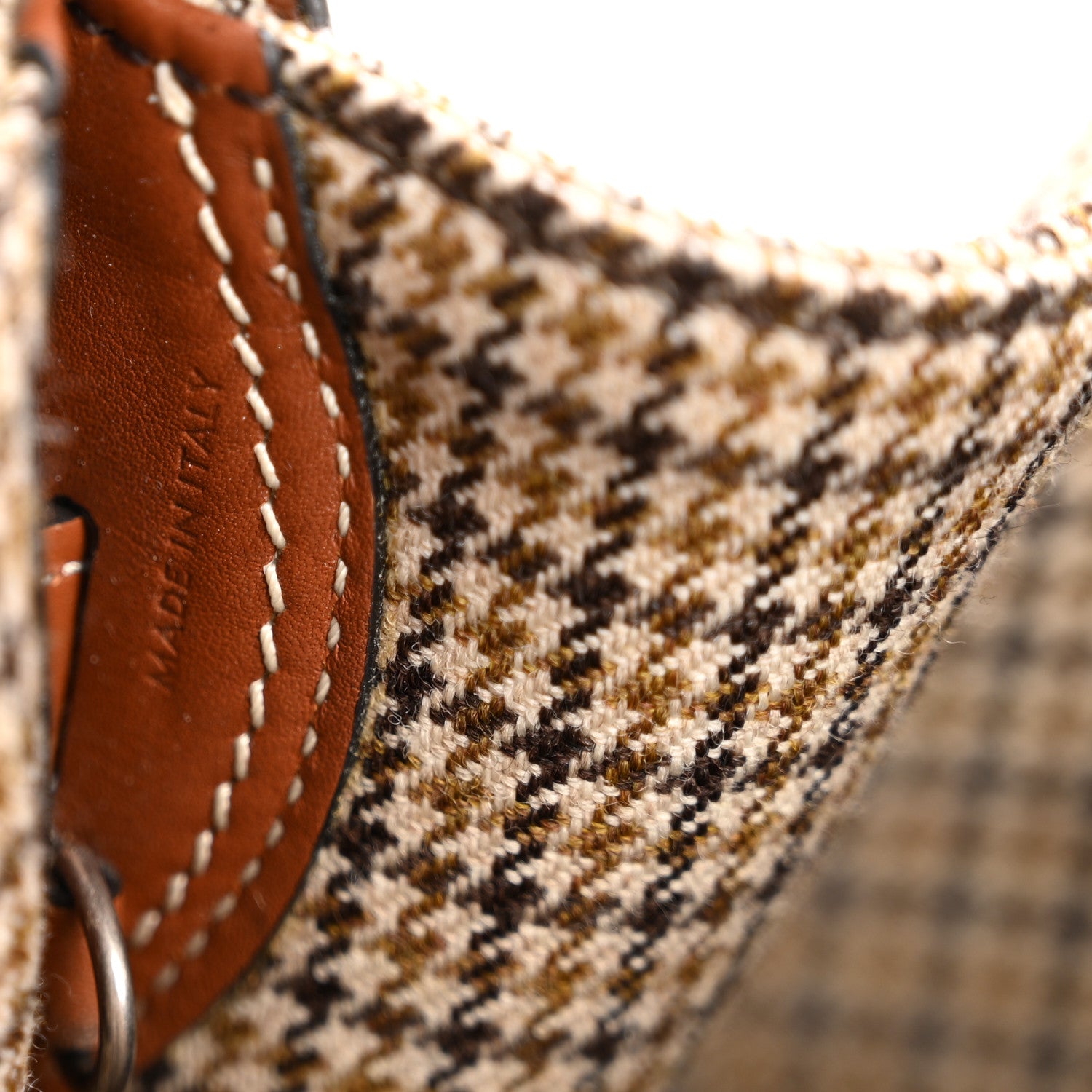 Smooth Calfskin Tweed Nano Big Bag Bucket Tan