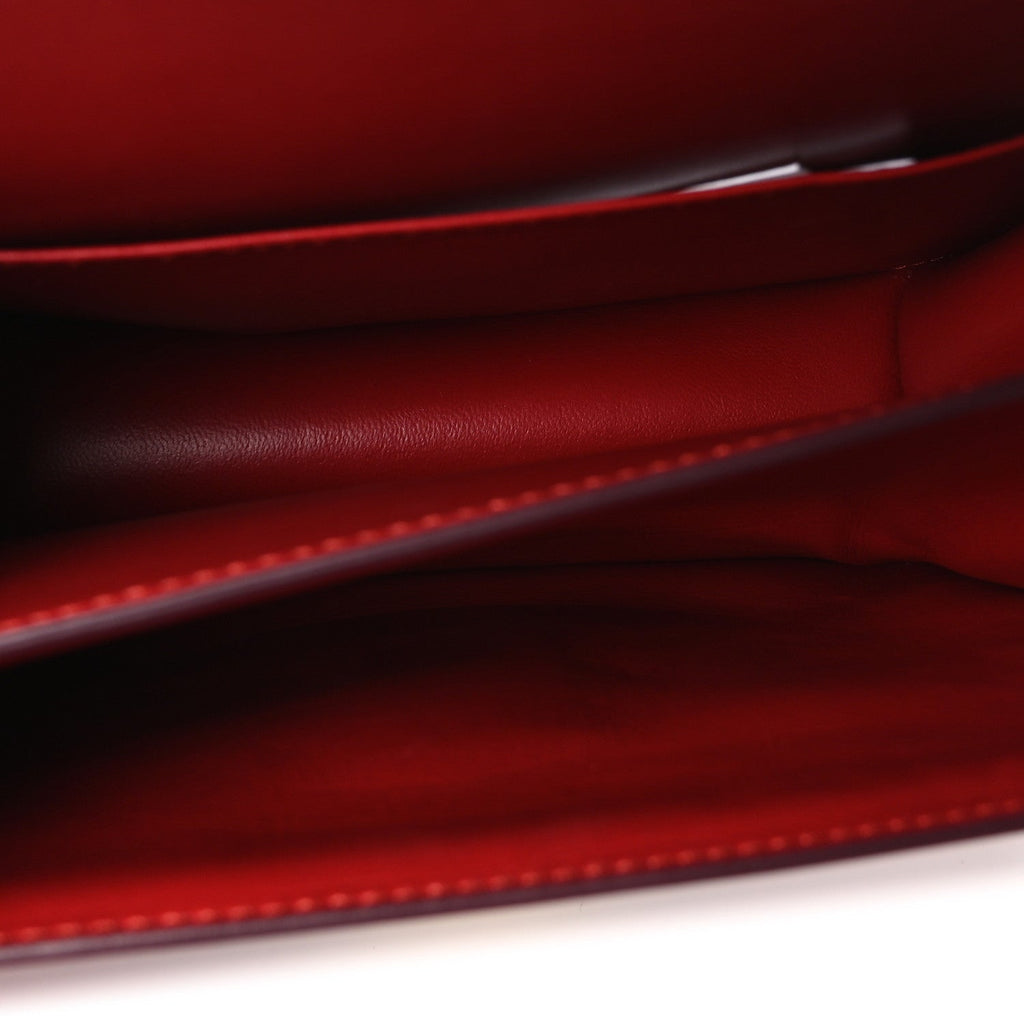 Box Calfskin Teen Classic Box Flap Bag Red