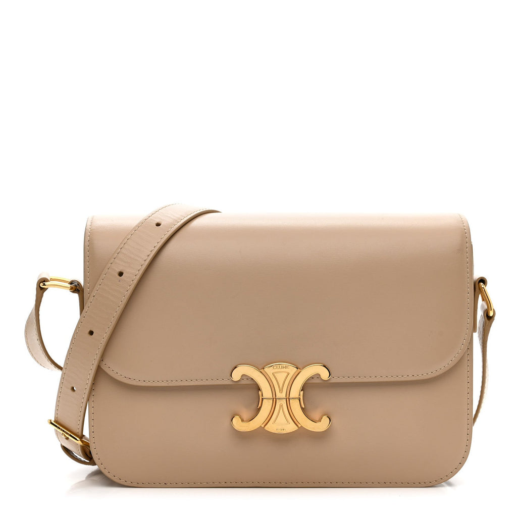 Shiny Calfskin Medium Triomphe Nude