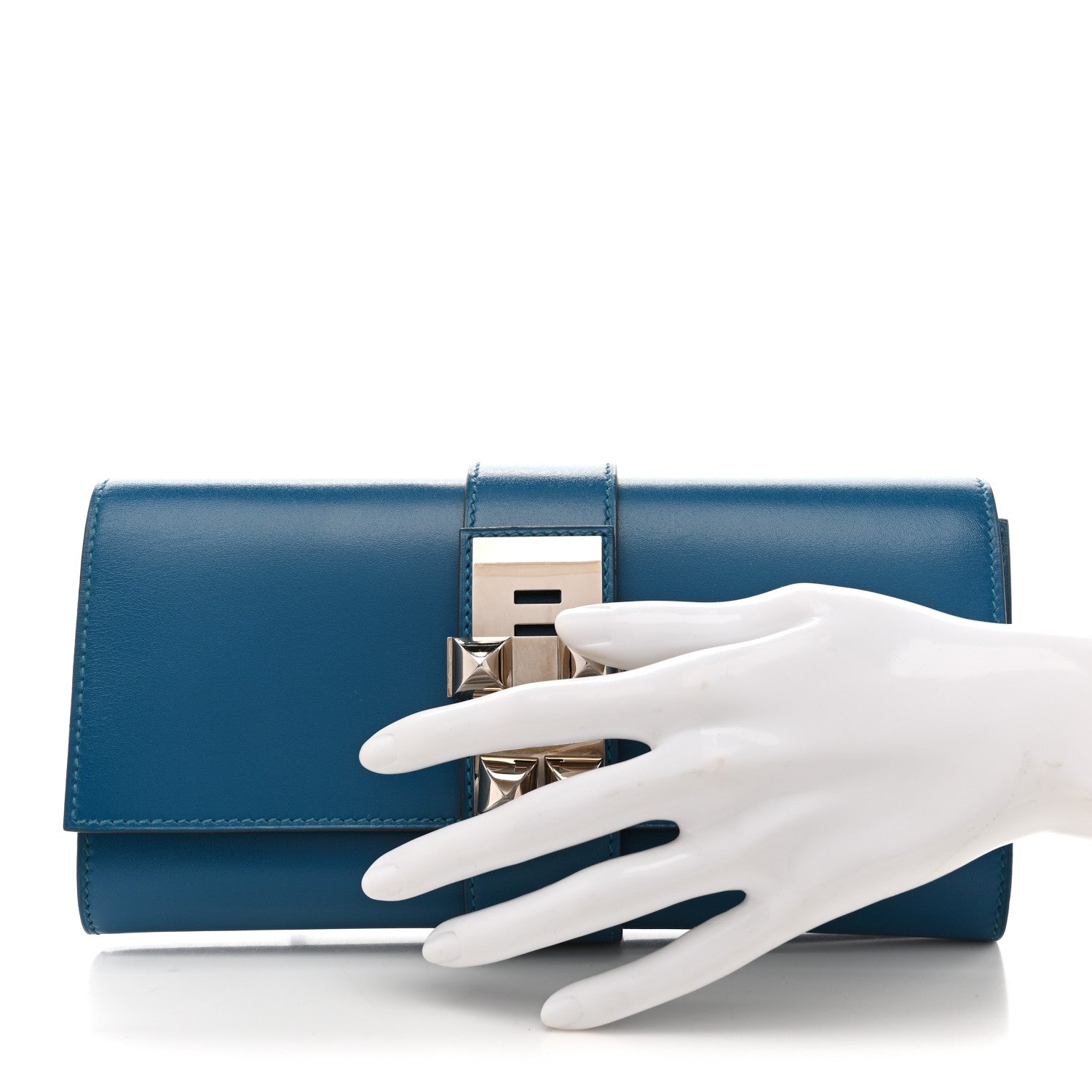 Tadelakt Medor 23 Clutch Bleu Izmir