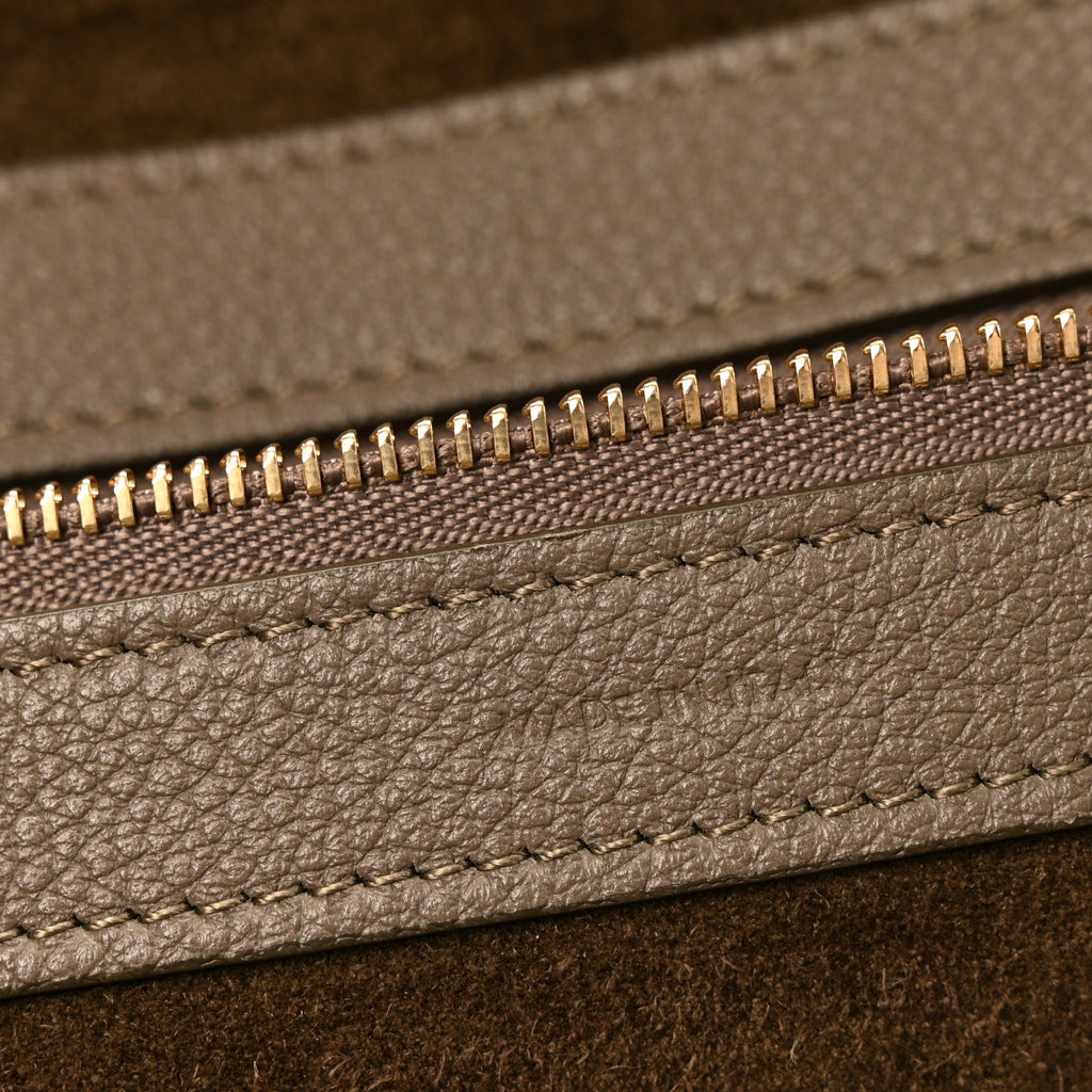 Soft Grained Calfskin Small Belt Cabas Phantom Taupe