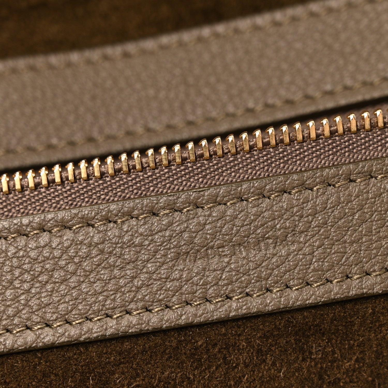 Soft Grained Calfskin Small Belt Cabas Phantom Taupe