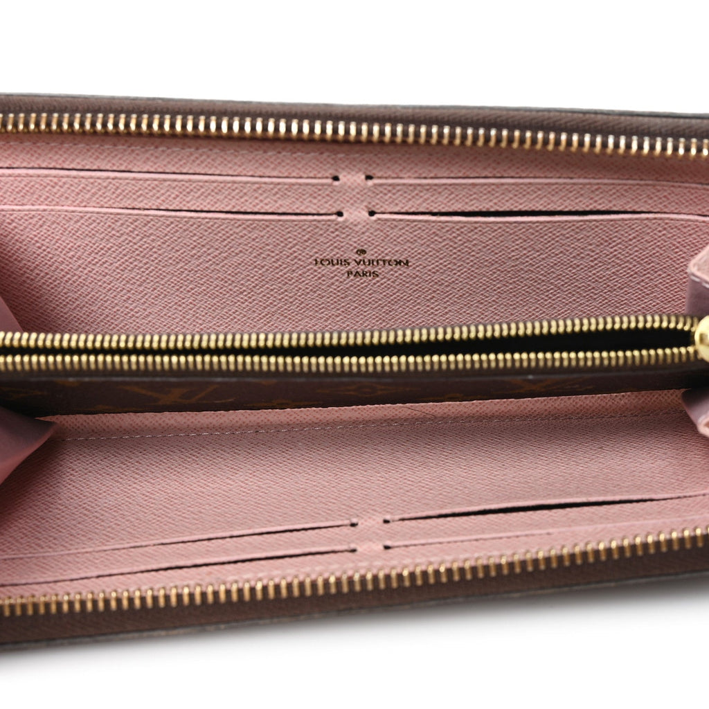 Monogram Clemence Wallet Rose Ballerine