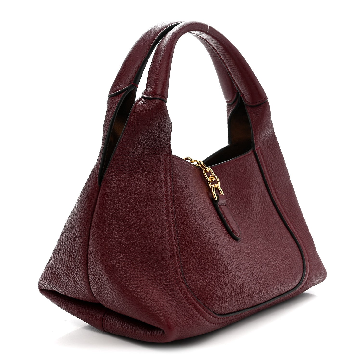 Grained Calfskin Softbit Medium Shoulder Bag Rosso Ancora