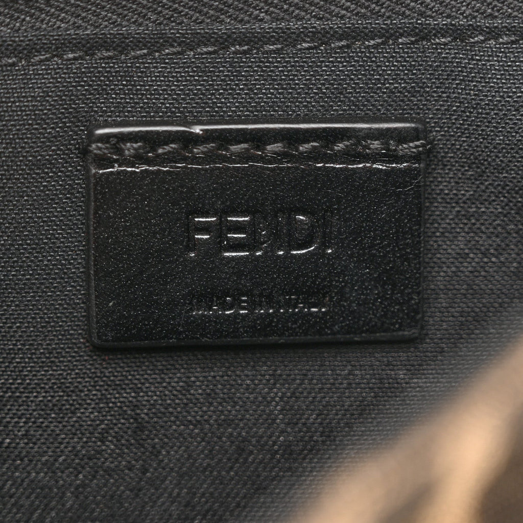 Fabric Jacquard Canvas Vitello Grace Pequin FF 1974 Baguette Belt Pouch Tobacco Moro Grezzo Sand