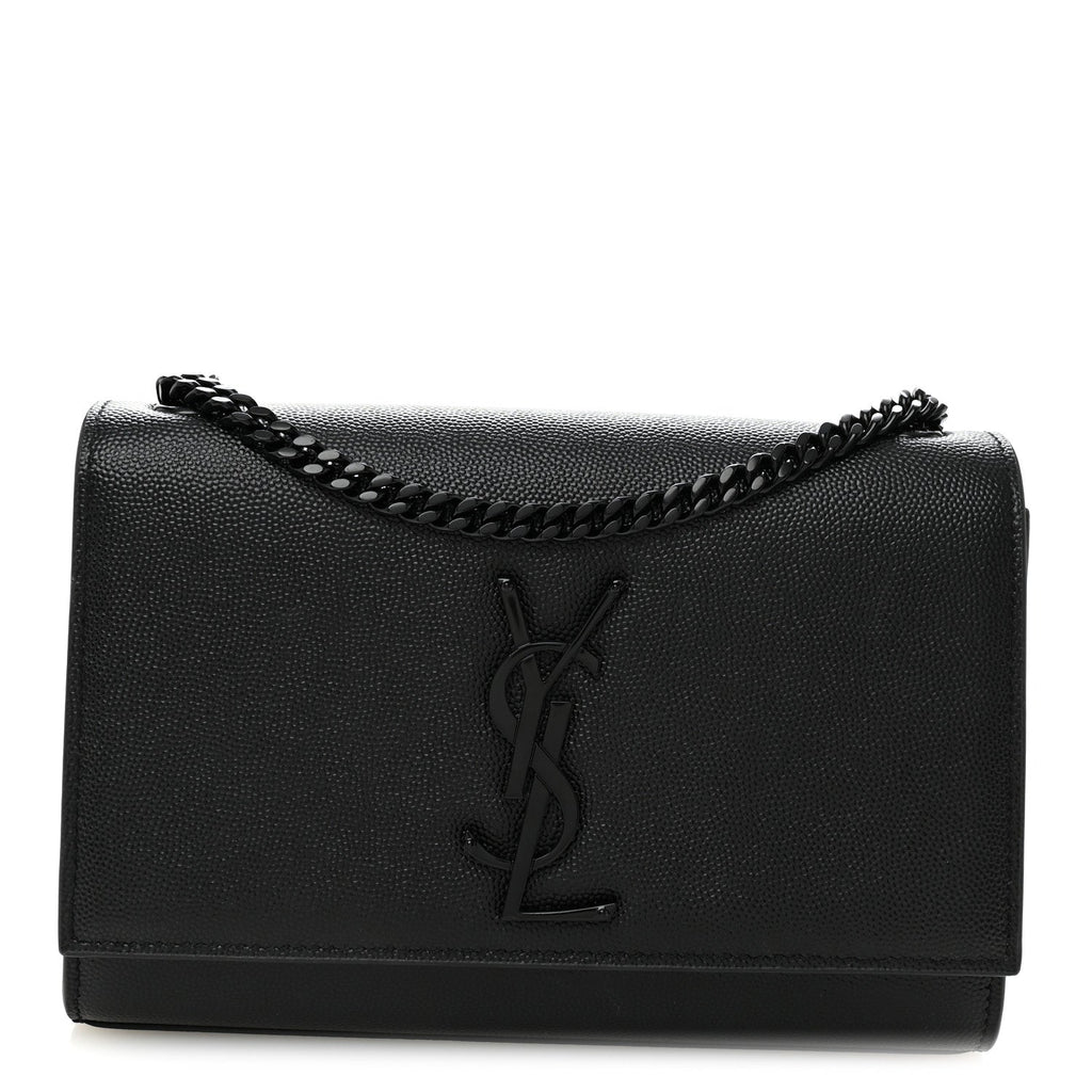 Grain De Poudre Small Monogram Monochrome Kate Satchel Black