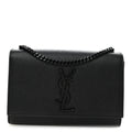 Grain De Poudre Small Monogram Monochrome Kate Satchel Black