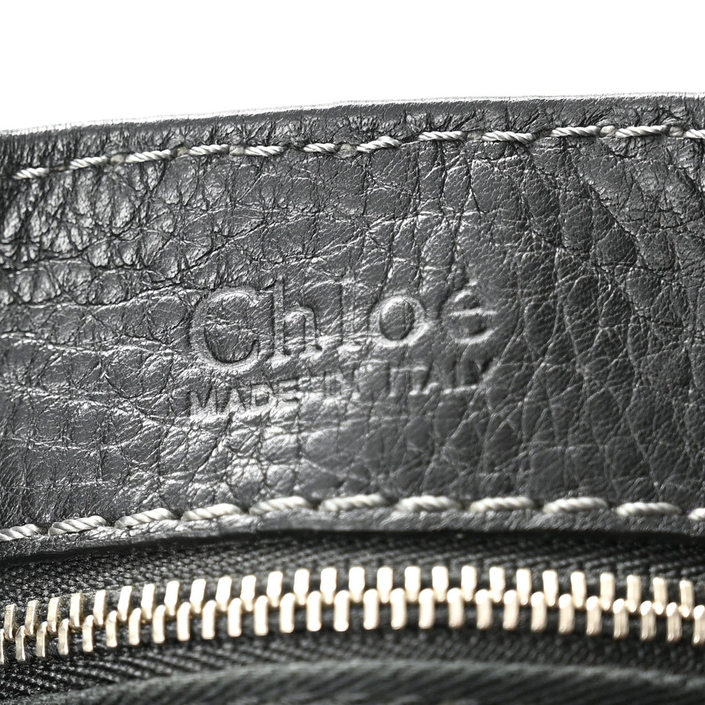 Calfskin Paddington Dome Satchel Black