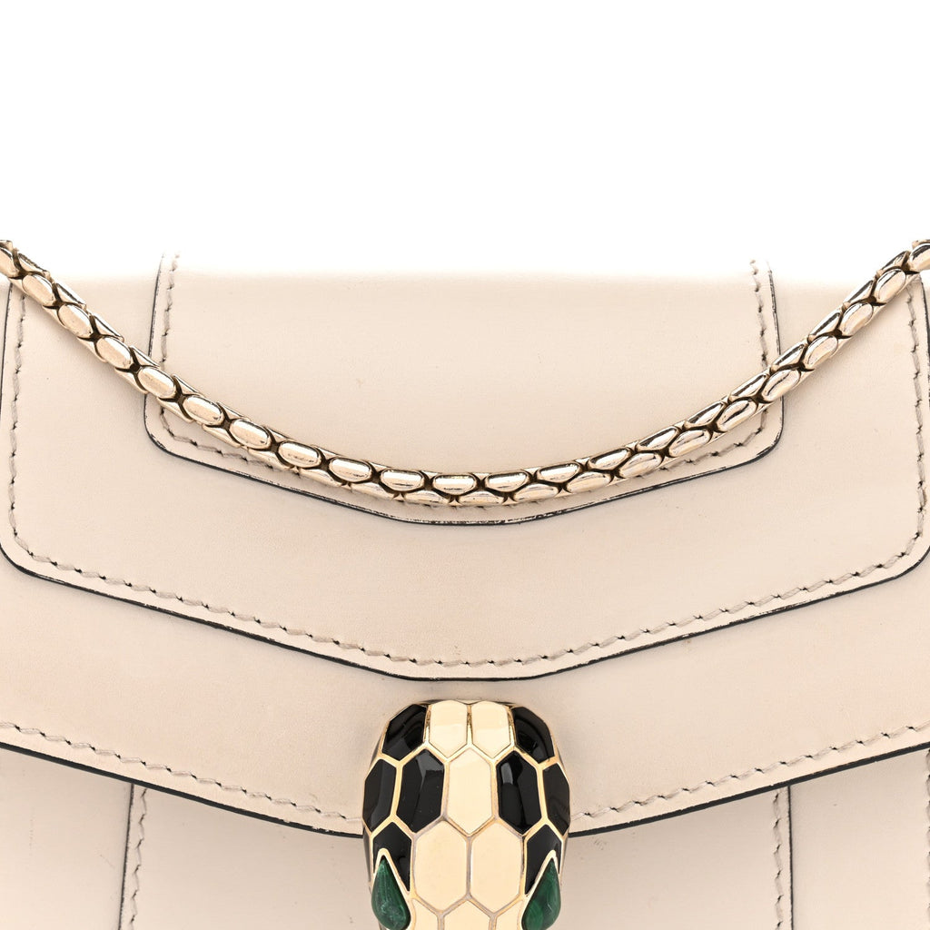 Calfskin Small Serpenti Forever Crossbody Bag White Agate