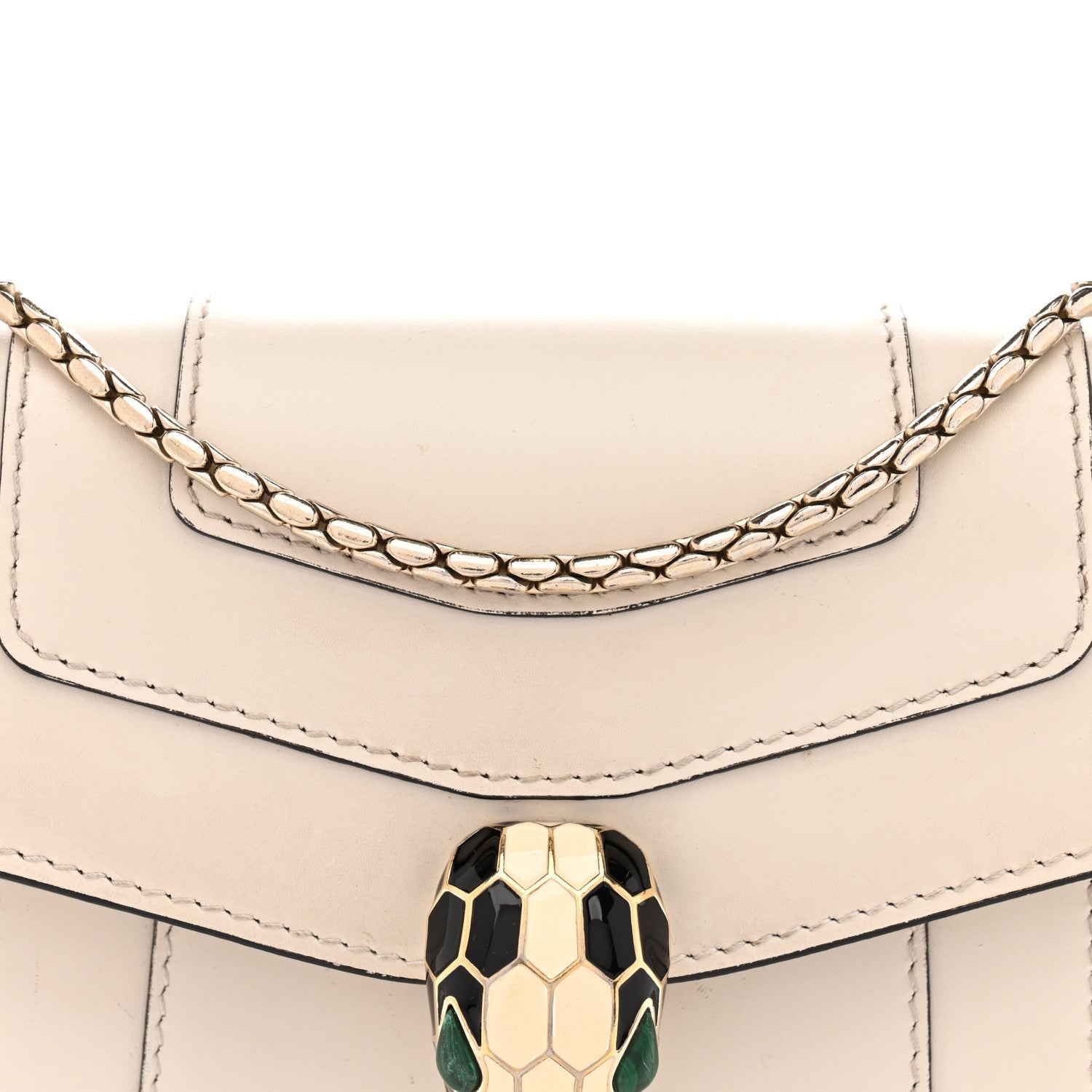 Calfskin Small Serpenti Forever Crossbody Bag White Agate