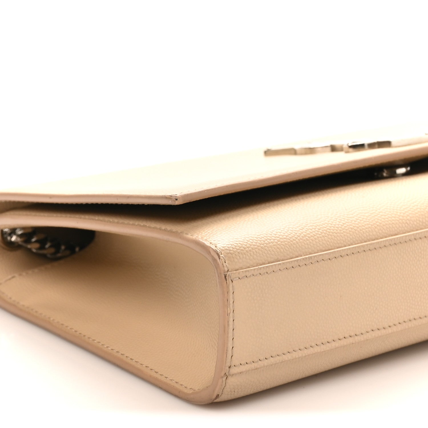 Grain De Poudre Medium Monogram Kate Satchel Sable Beige