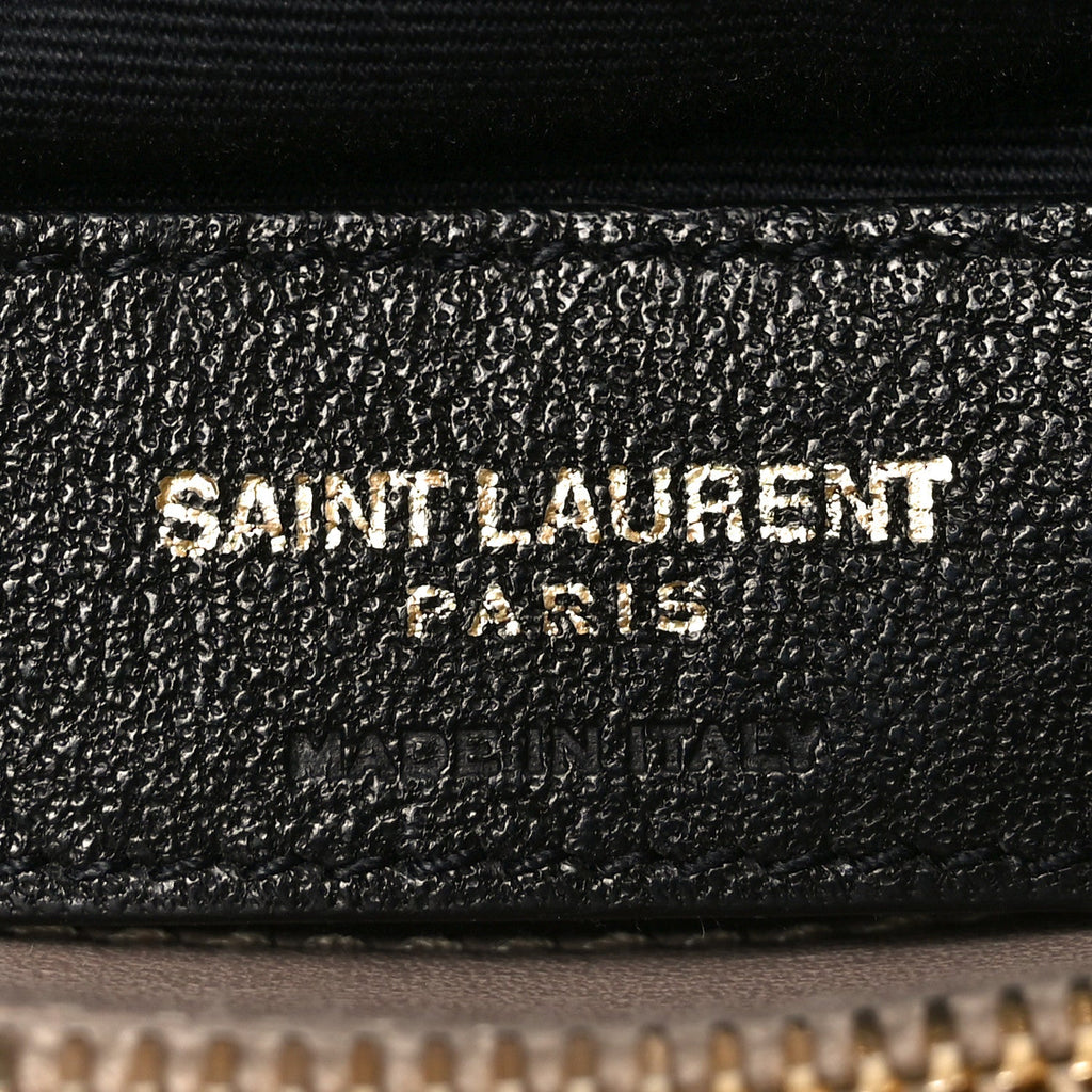 Calfskin Y Quilted Monogram Medium Loulou Chain Satchel Dark Beige
