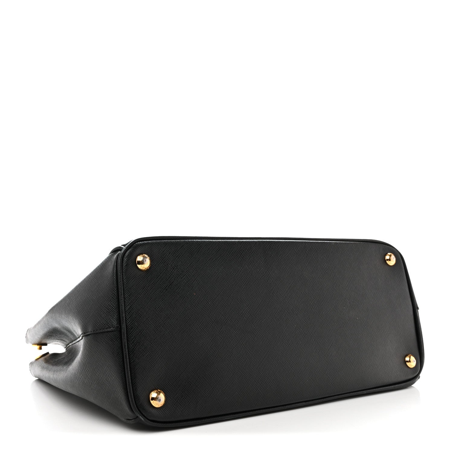 Saffiano Lux Medium Galleria Double Zip Tote Black