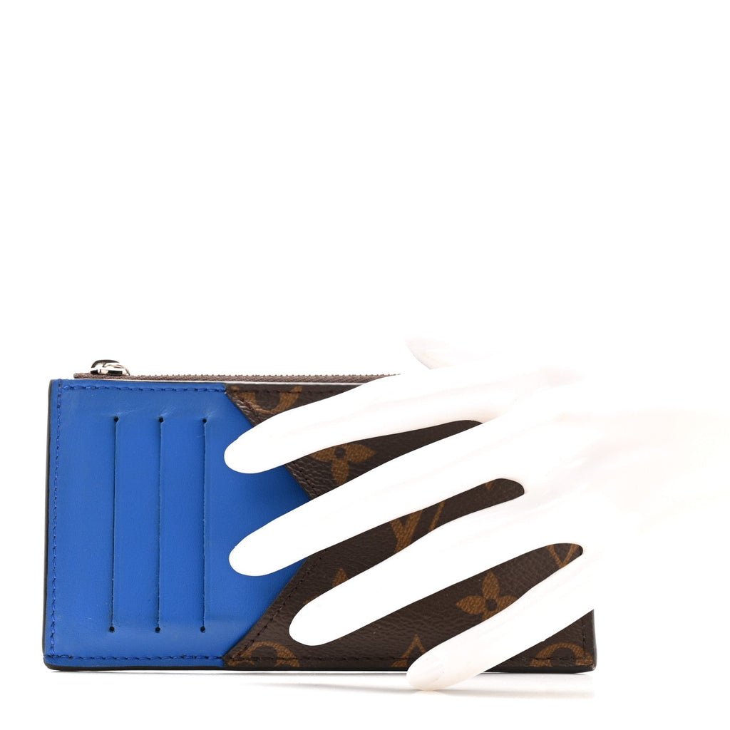 Monogram Calfskin Coin  Holder Indigo Blue