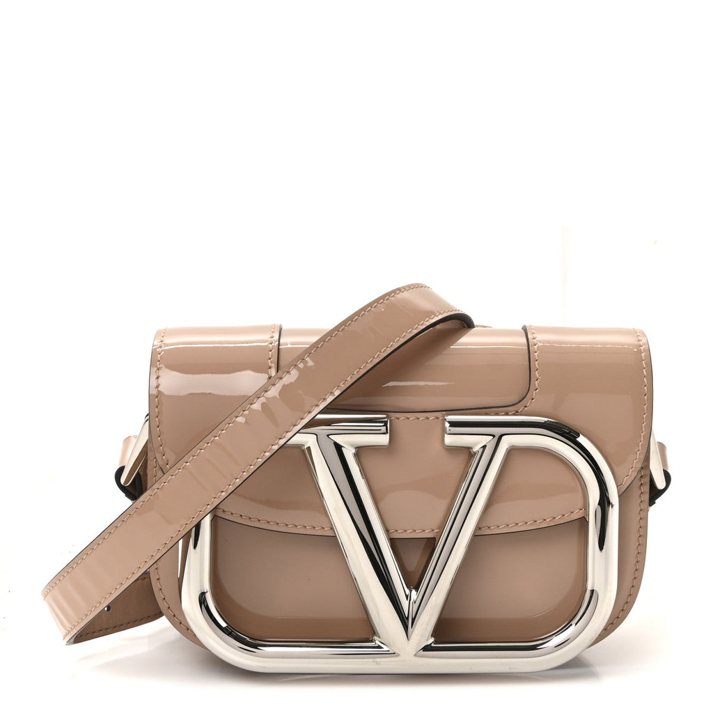 Patent Small Supervee Crossbody Bag Rose Cannelle