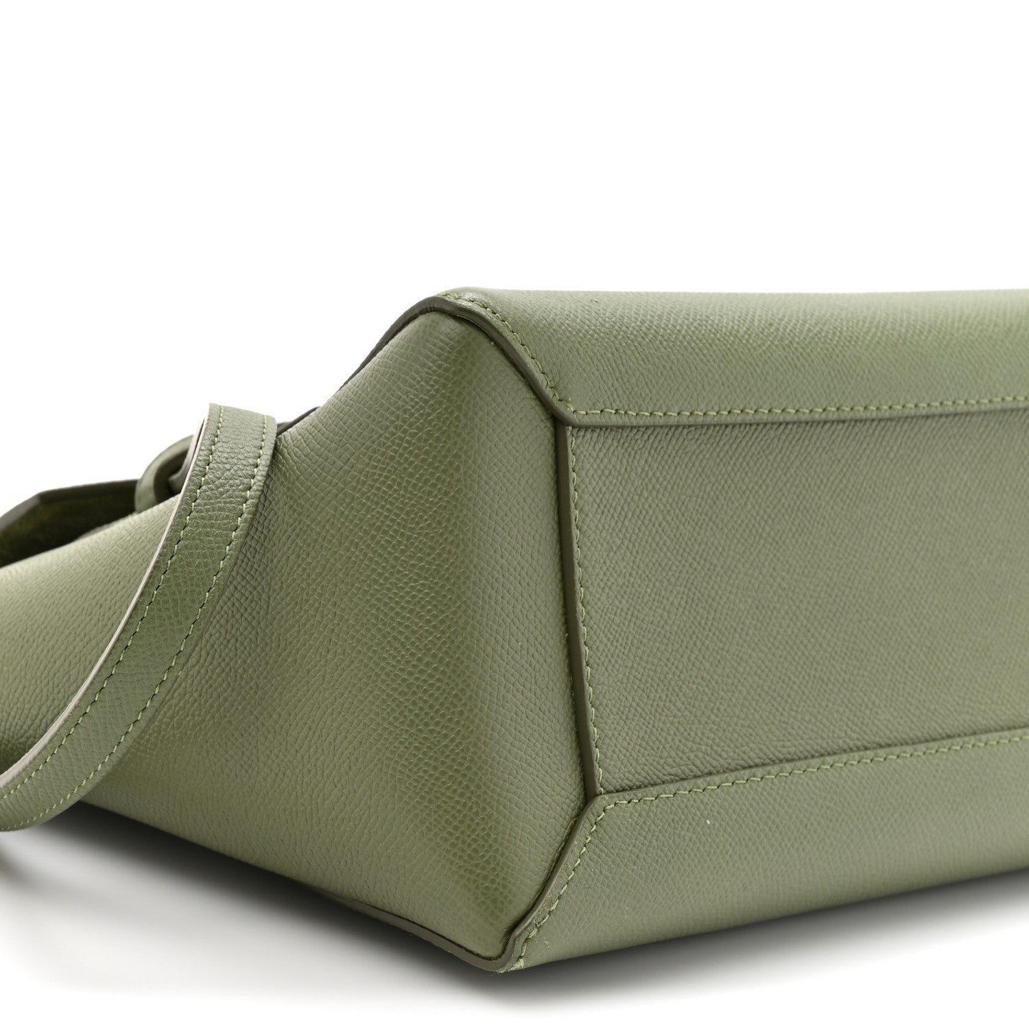 Grained Calfskin Micro Belt Bag Army Green