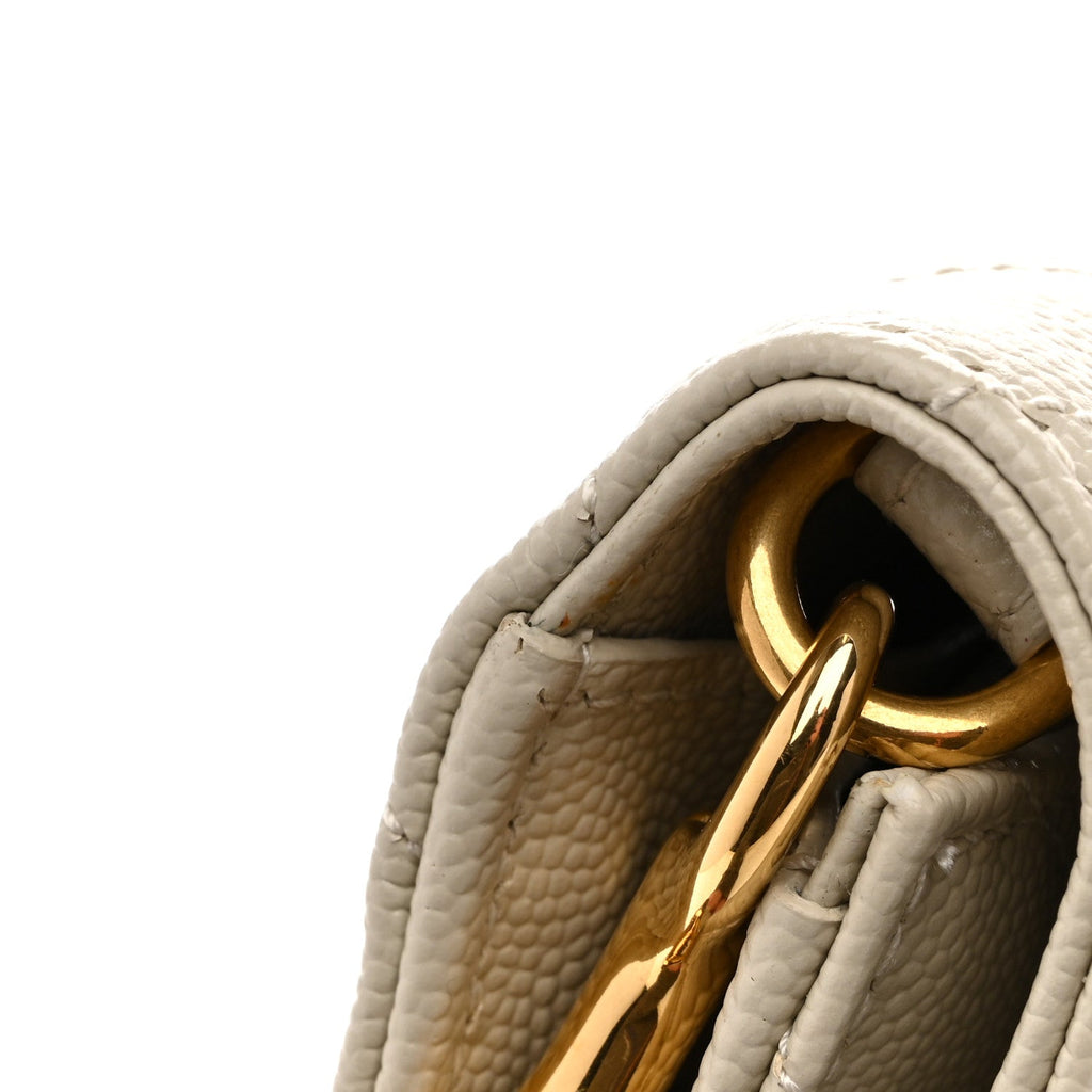 Grain De Poudre Matelasse Chevron Monogram Envelope Clutch Crema Soft