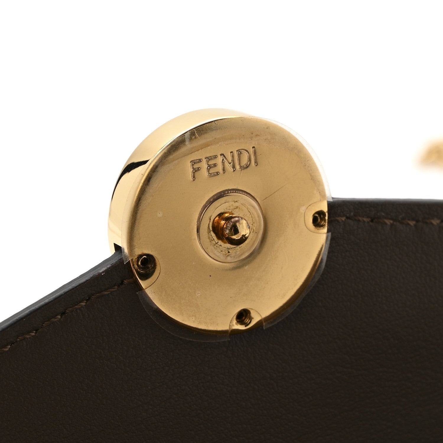 Vitello Soft F is Fendi Bi-Color FF 1974 Embossed Continental Envelope Wallet On Chain Maya Black