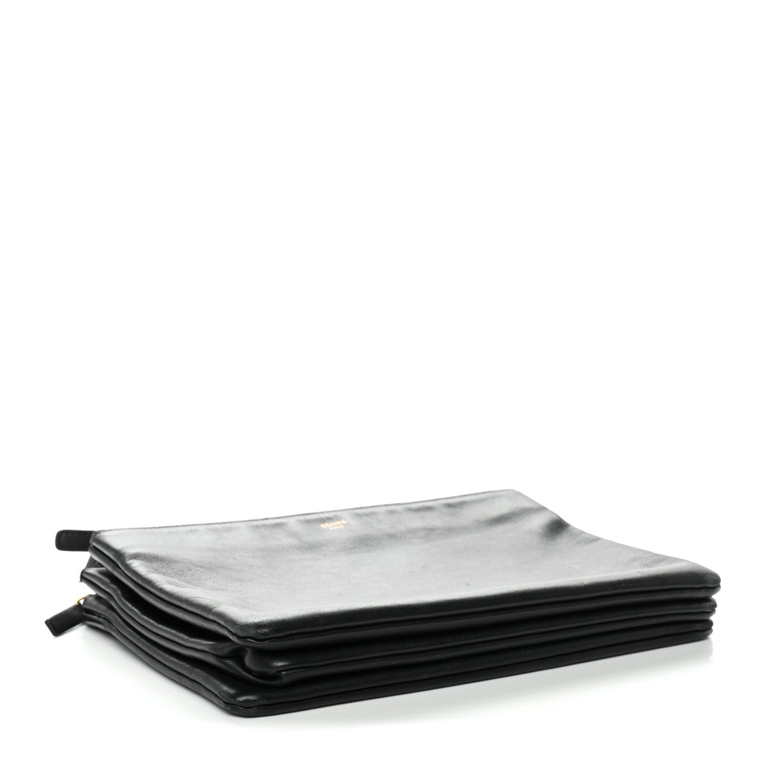 Lambskin Large Trio Crossbody Bag Black
