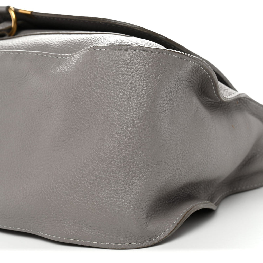 Calfskin Large Marcie Satchel Cashmere Grey
