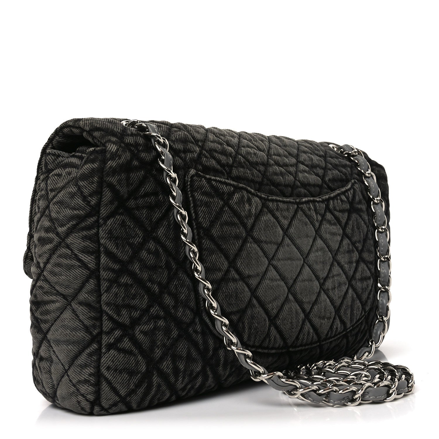 Denim Quilted Denimpression Flap Grey Black
