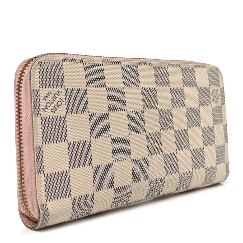 Damier Azur Zippy Wallet Rose Ballerine