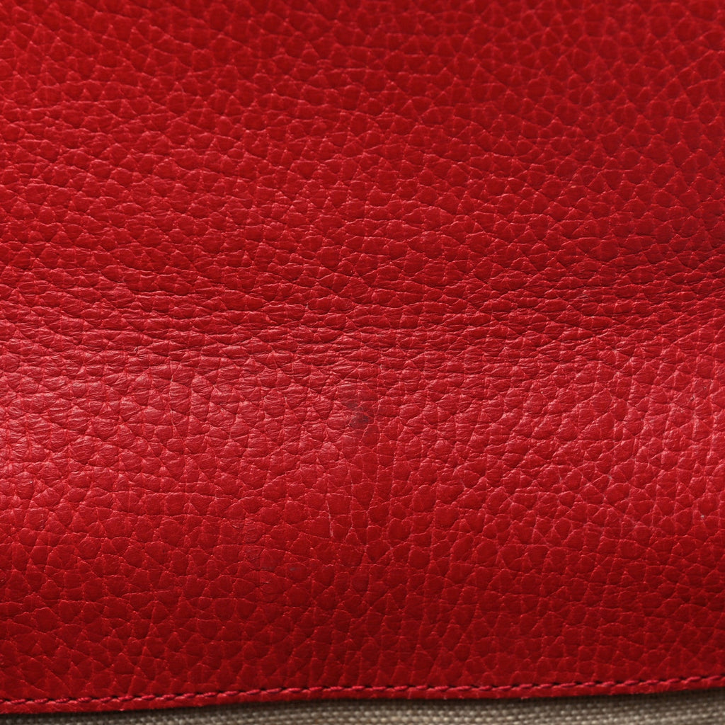 Dollar Calfskin Small Interlocking G Shoulder Bag Red