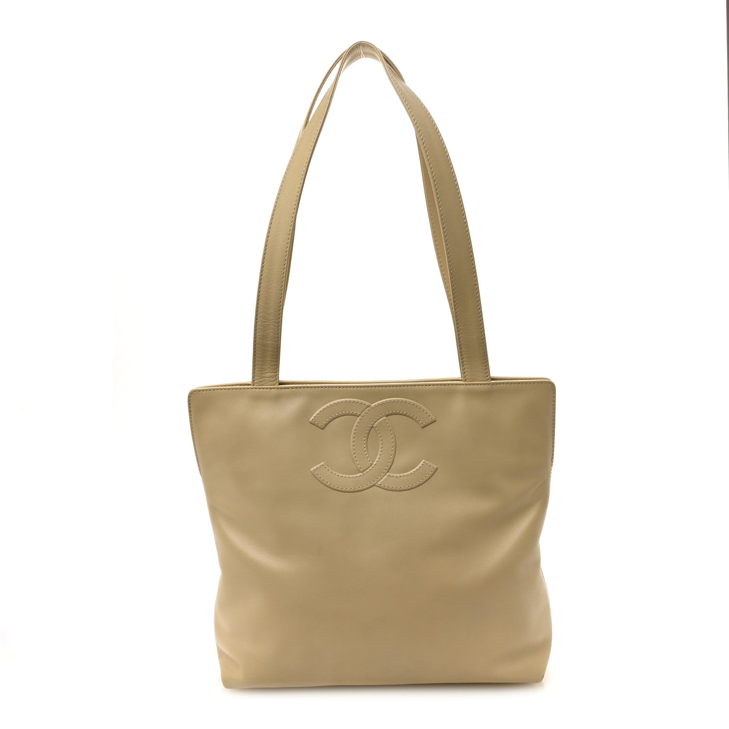 Calfskin CC Tote Beige