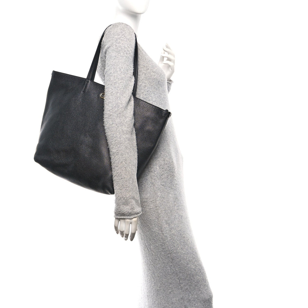 Calfskin Medium Tote  Black