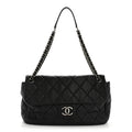 Caviar Quilted Coco Casual Flap Black