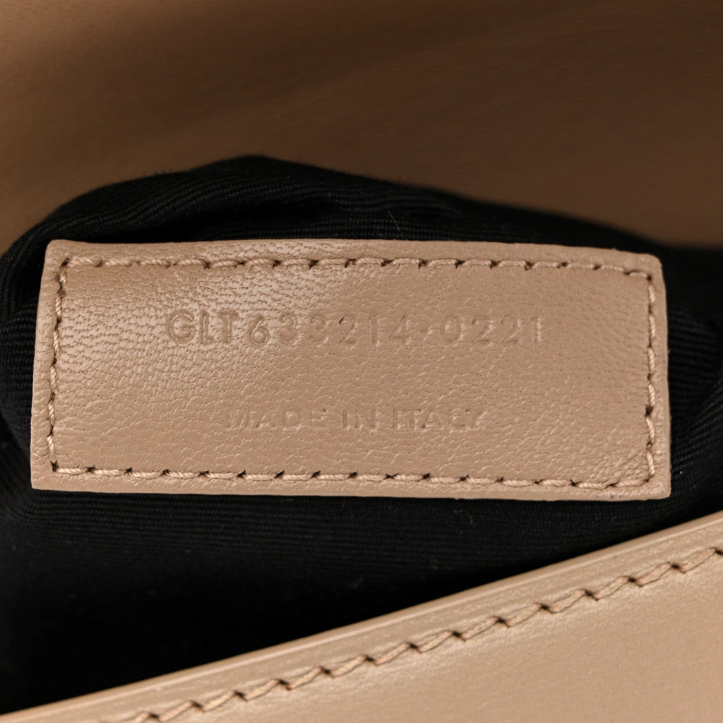 Smooth Calfskin Le Carre Satchel Dark Beige