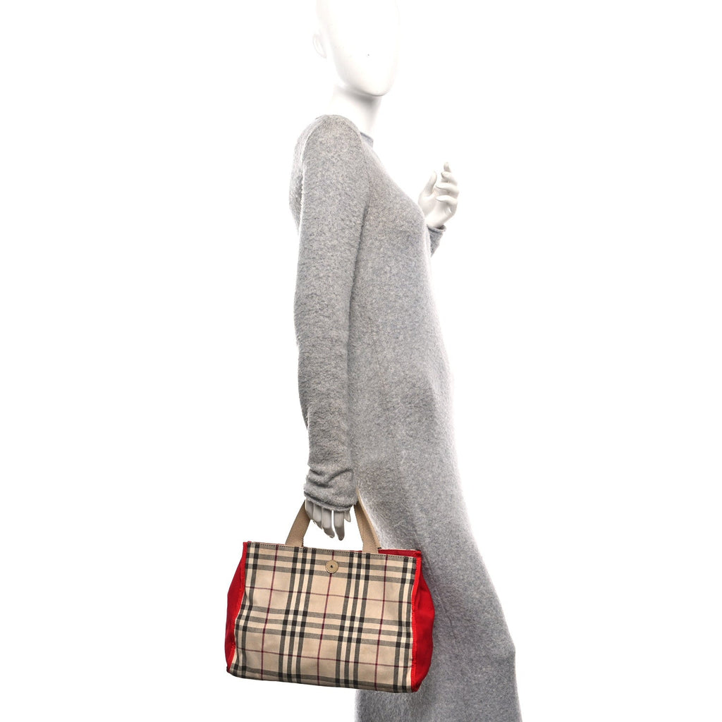 Vintage Check Tote Red