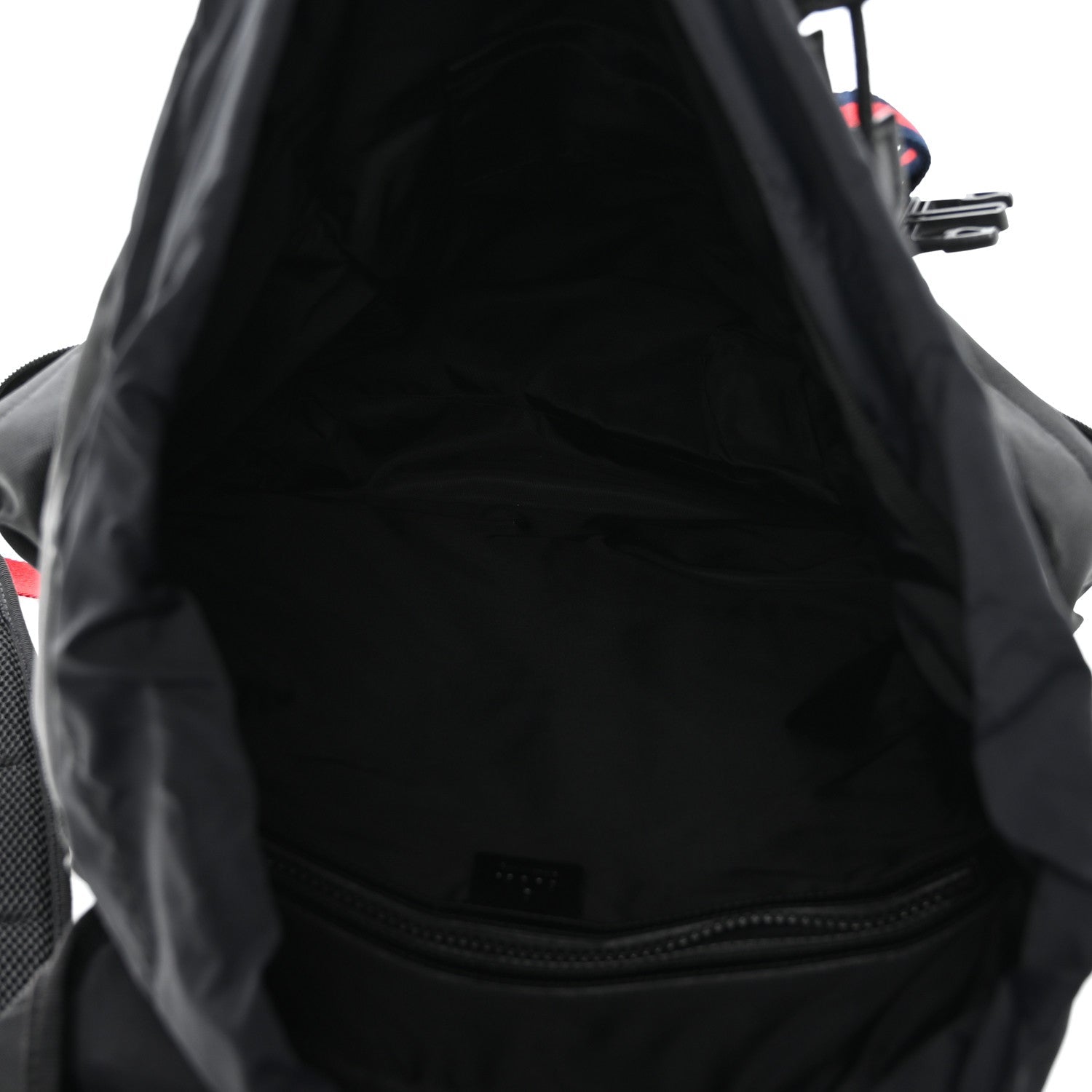 Techno Canvas Web Double Buckle Backpack Black