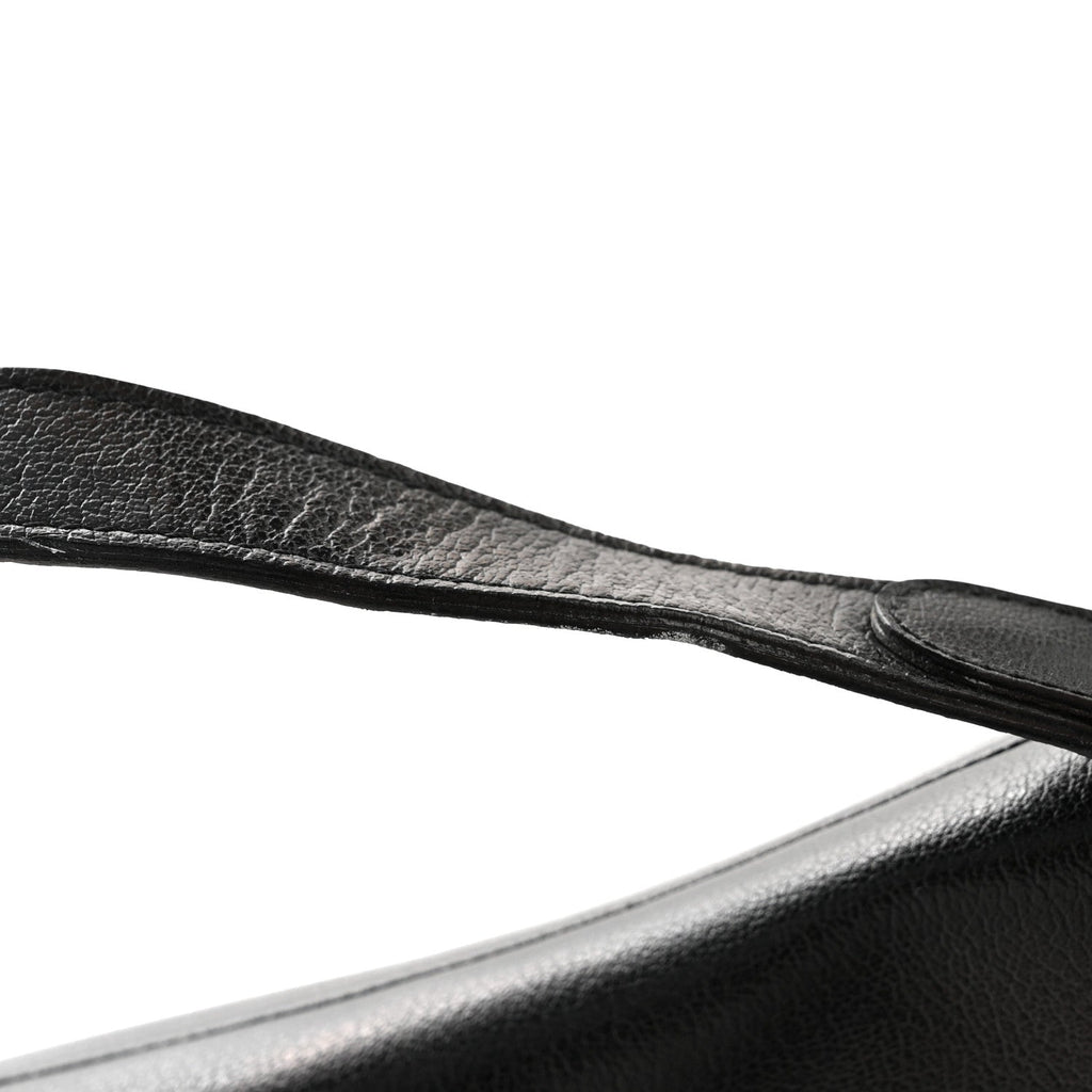 Shiny Goatskin  Saddle Bag Black
