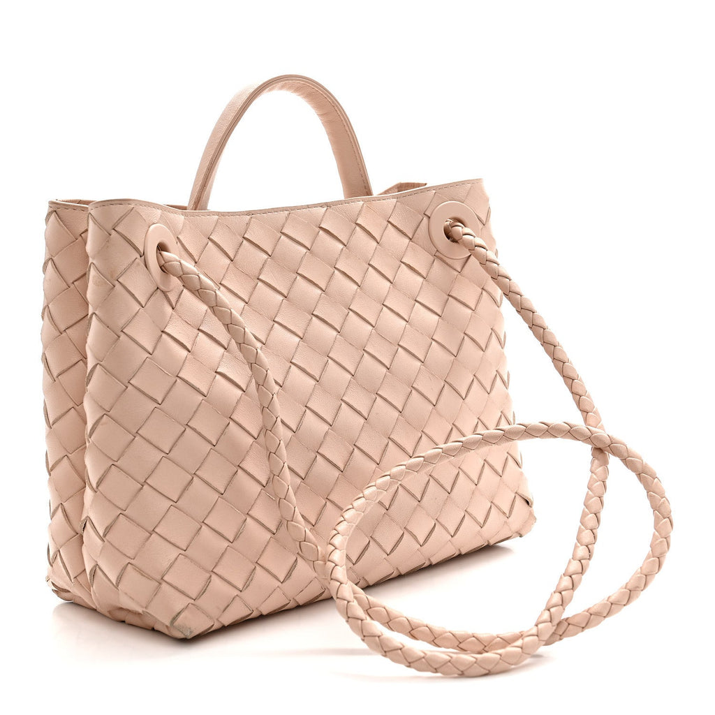 Nappa Intrecciato Small Andiamo Shoulder Bag Lotus