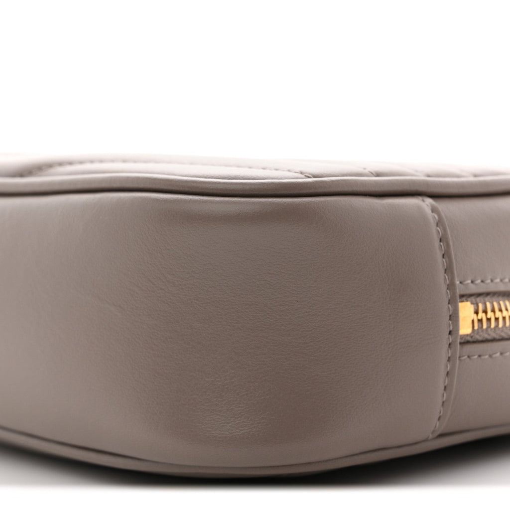 Calfskin Matelasse Monogram Mini Lou Camera Bag Taupe