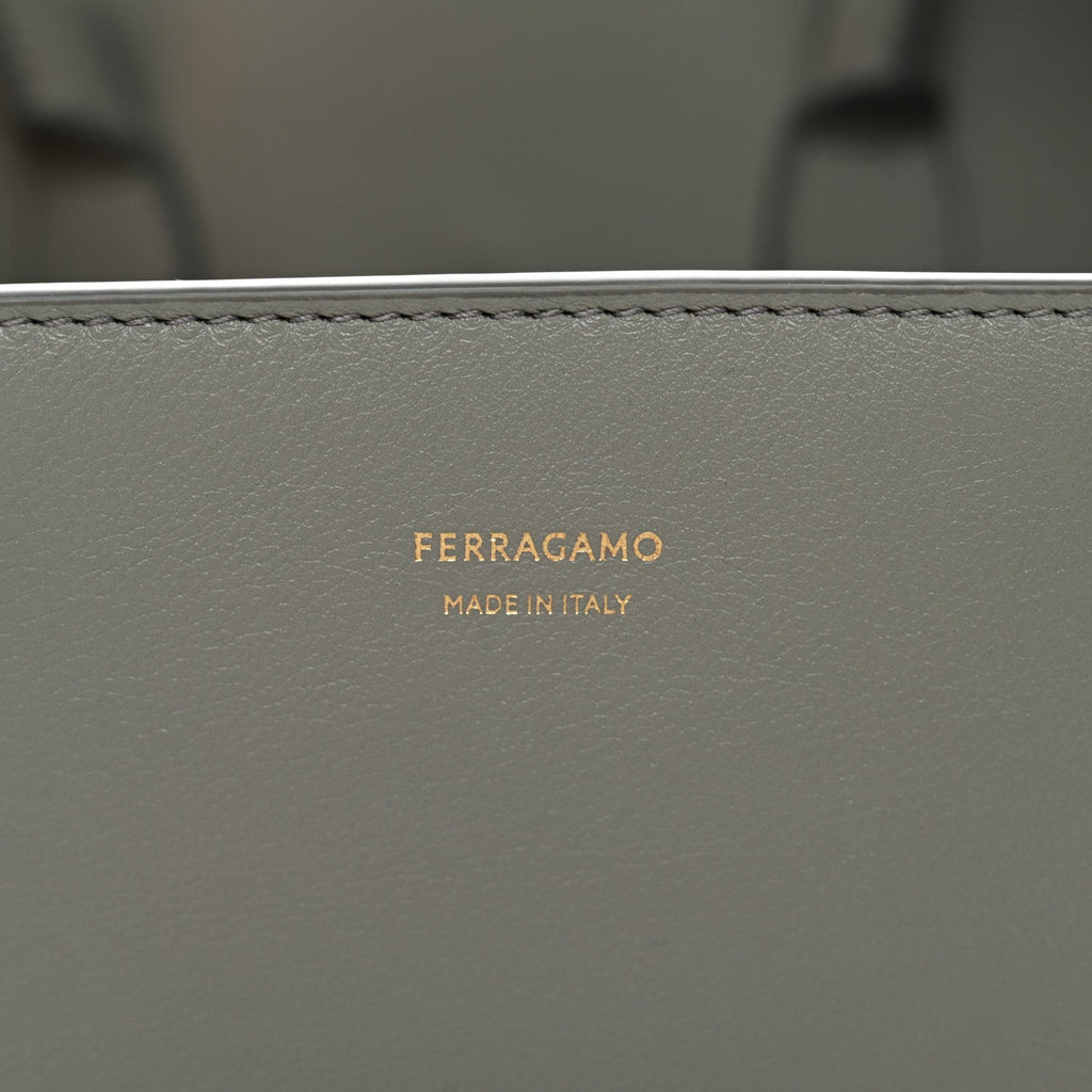 Calfskin Small Hug Bag Ash Grey