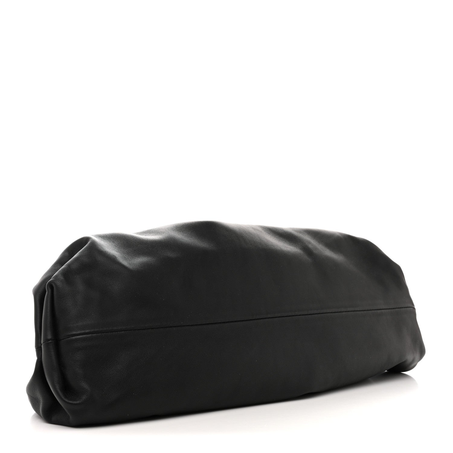 Smooth Butter Calf The Pouch Oversized Clutch Black