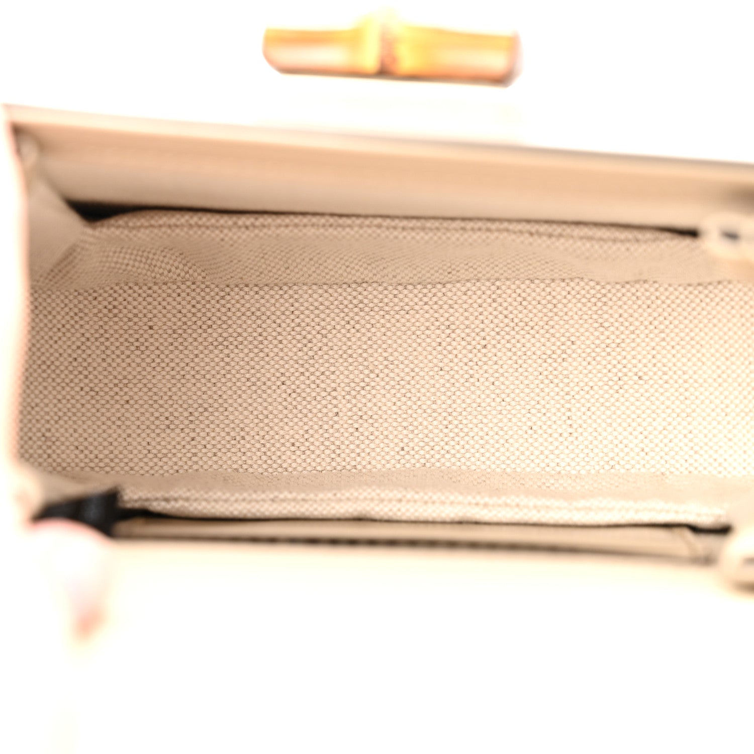 Boarded Dyana Lux Calfskin Web Small Bamboo 1947 Top Handle Bag Oatmeal