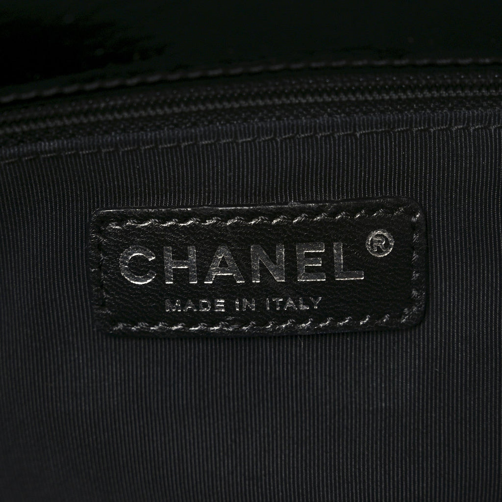 Patent Quilted Grand Shopping Tote GST Black