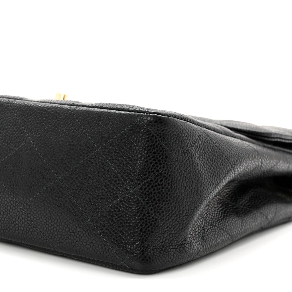 Caviar Jumbo Single Flap Black