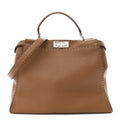 Cuoio Romano Selleria Bi-Color Large Peekaboo Iconic Satchel  Mou Deserto