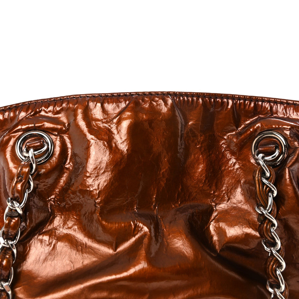 Patent Bonbons Shopper Tote Bronze