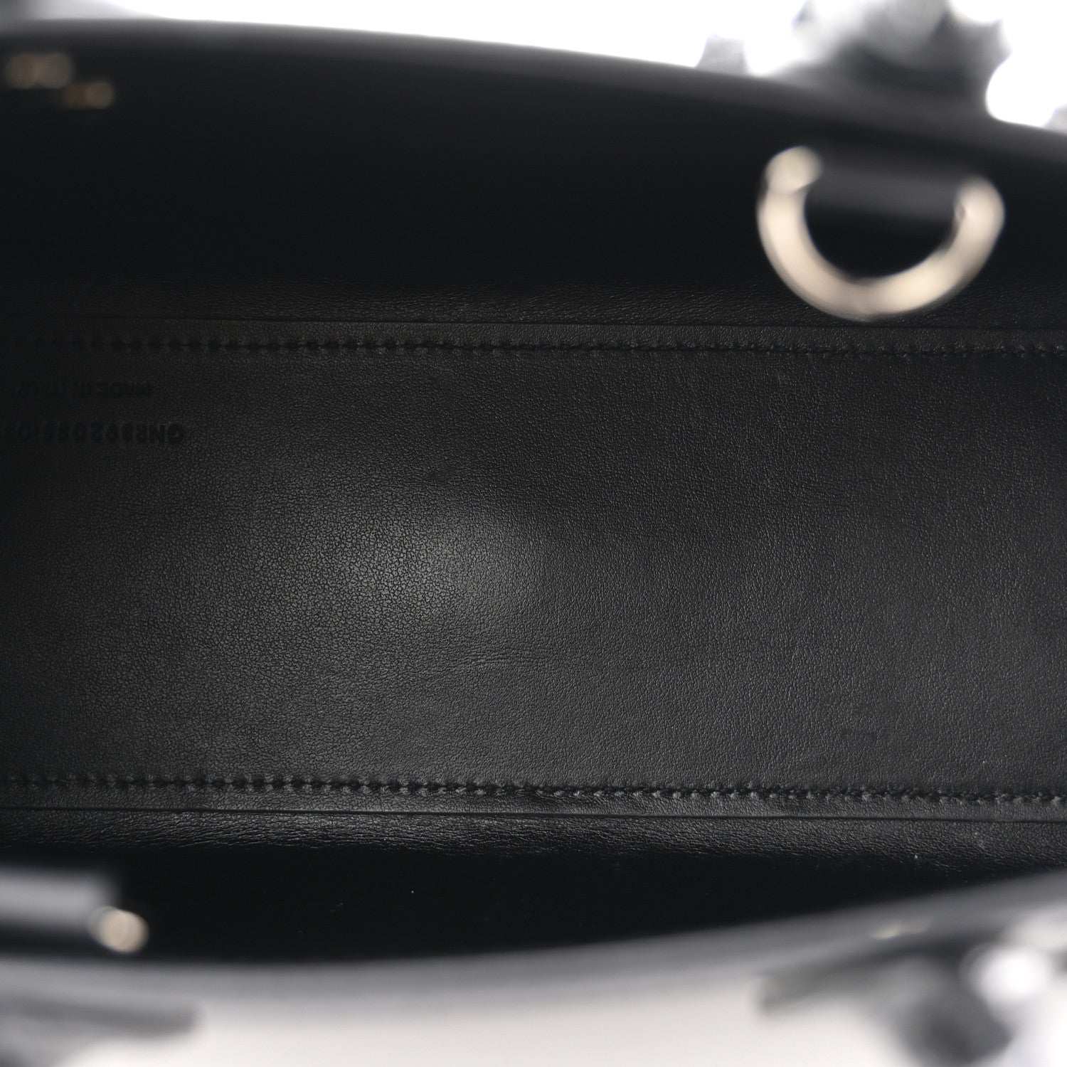 Calfskin Crocodile Embossed Nano Sac De Jour Black