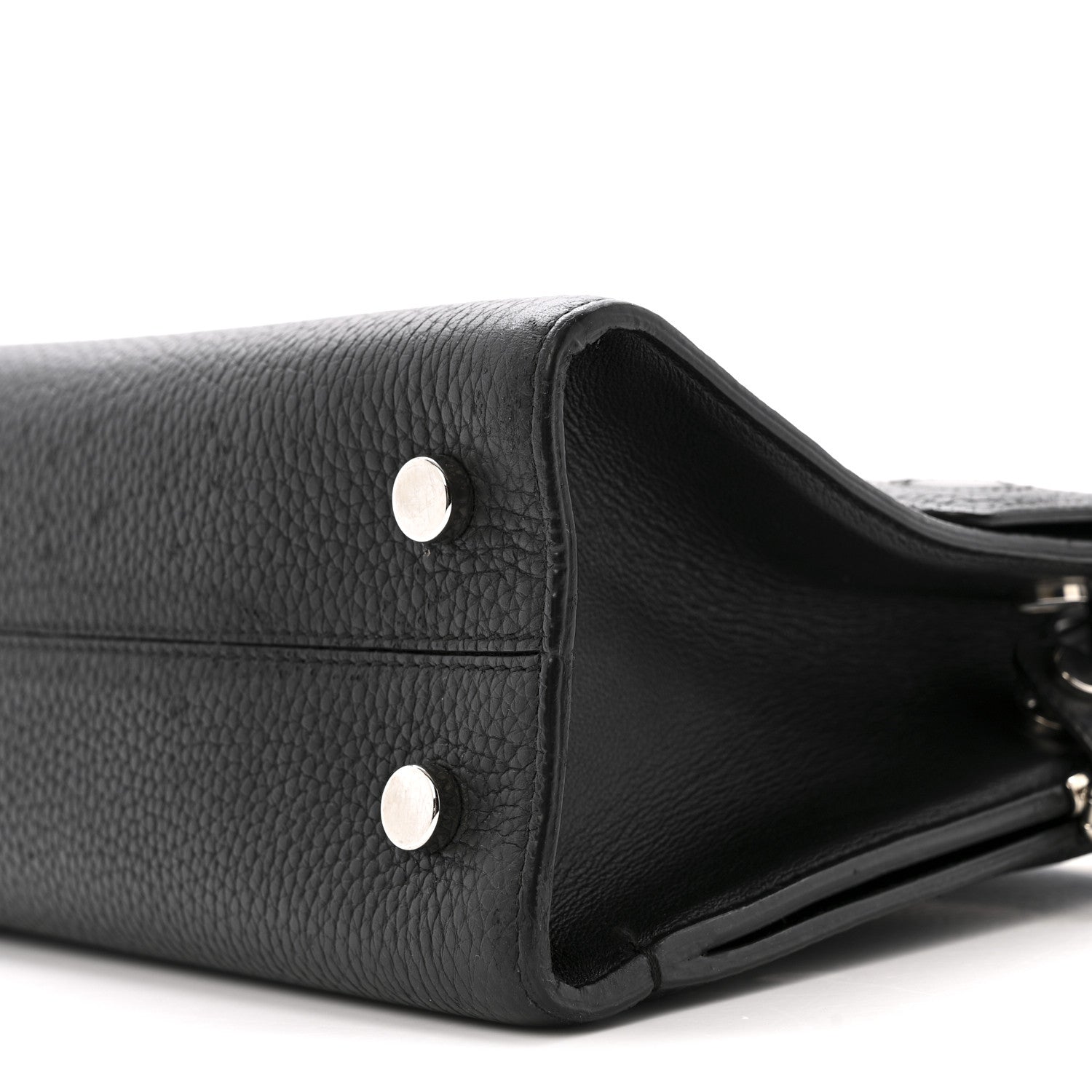 Grained Calfskin Mini Diorever Flap Black