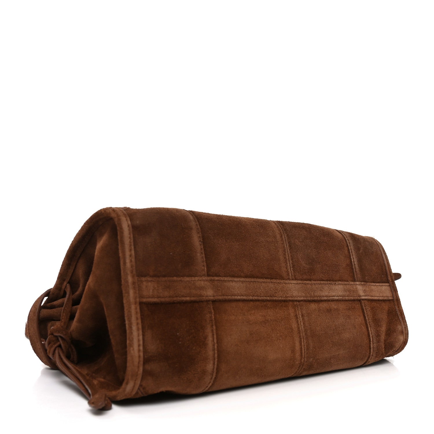 Suede Triangle Medium Bonnie Shoulder Bag Cacao