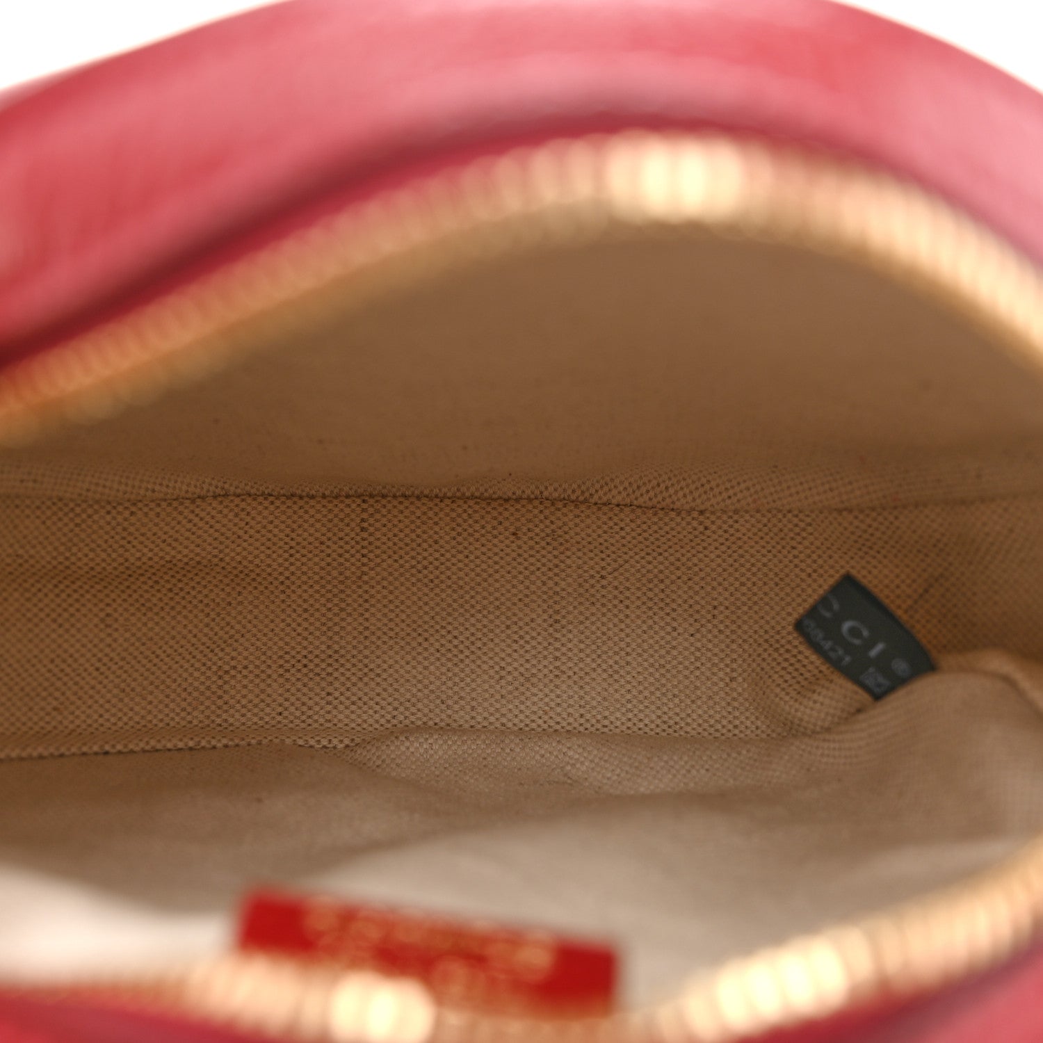 X DORAEMON Mini Vintage GG Supreme Monogram Mini Round Shoulder Bag Beige Cherry Red
