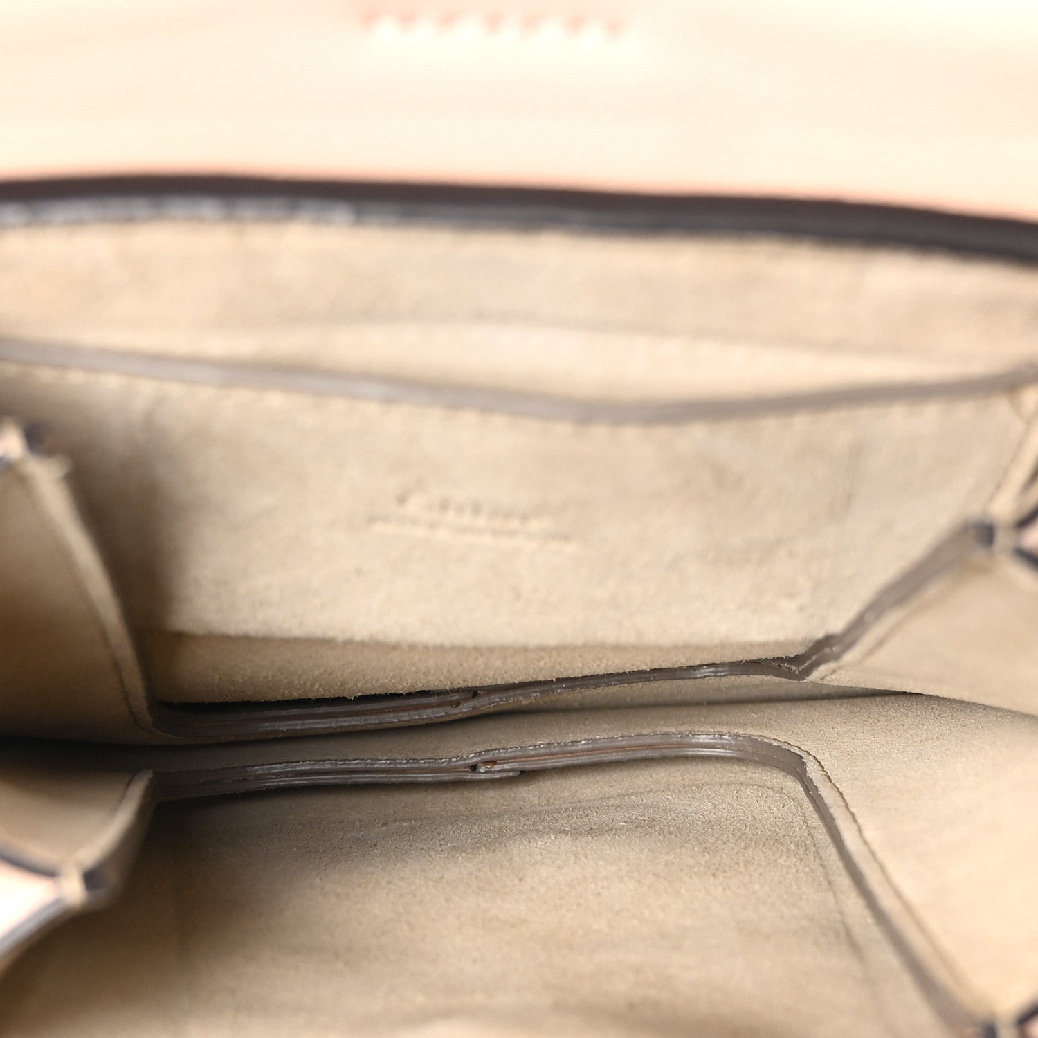 Suede Calfskin Mini Faye Bracelet Bag Cement Pink